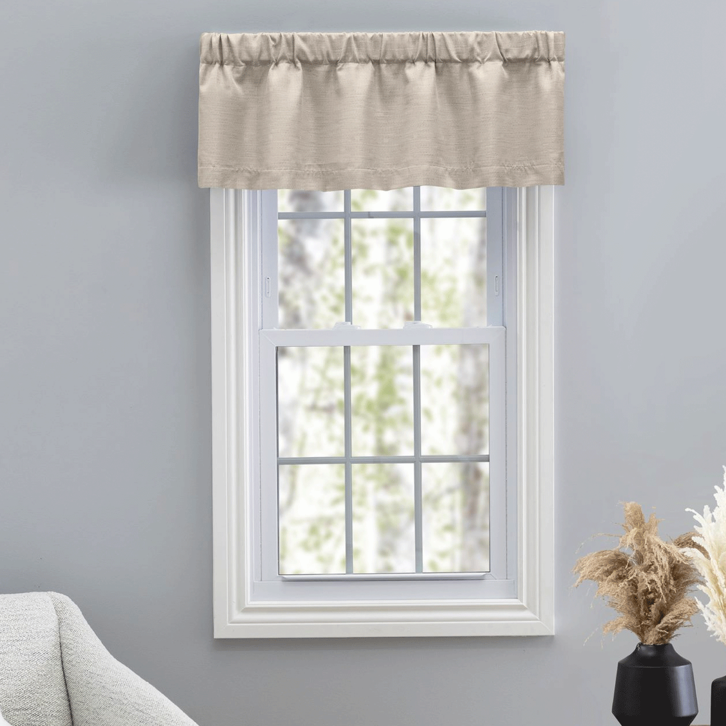Grasscloth Lined Tailored Valance