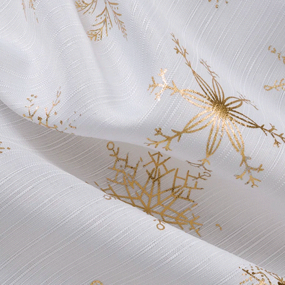 Christmas Snowflake Fabric Shower Curtain