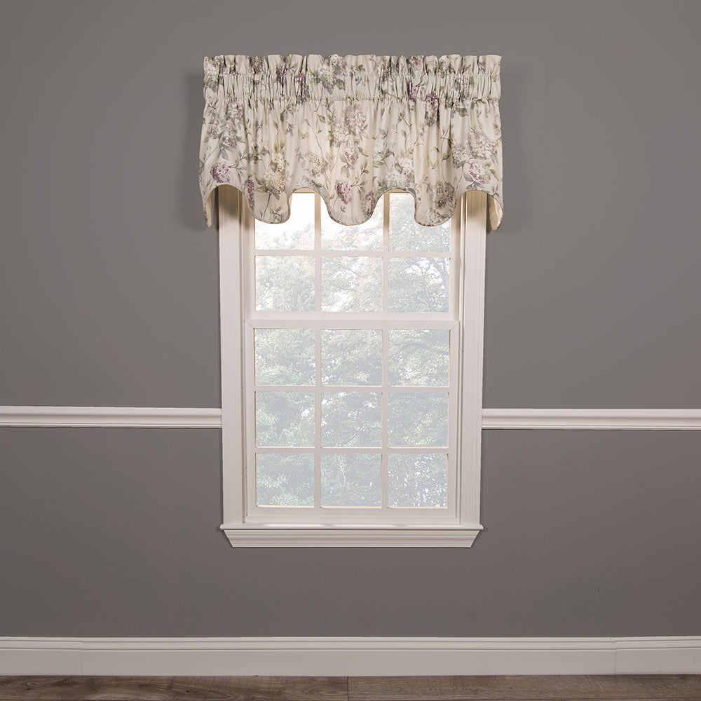 Abigail Lined Scalloped Valance