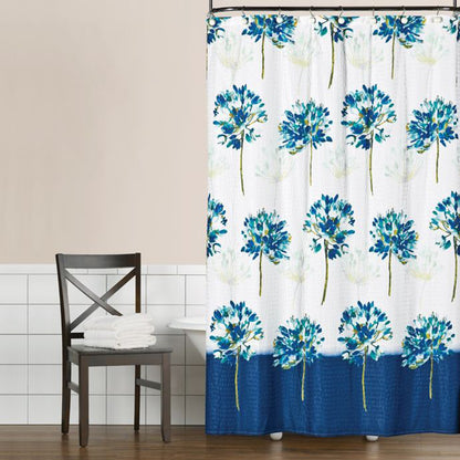 Blue Medley Fabric Shower Curtain
