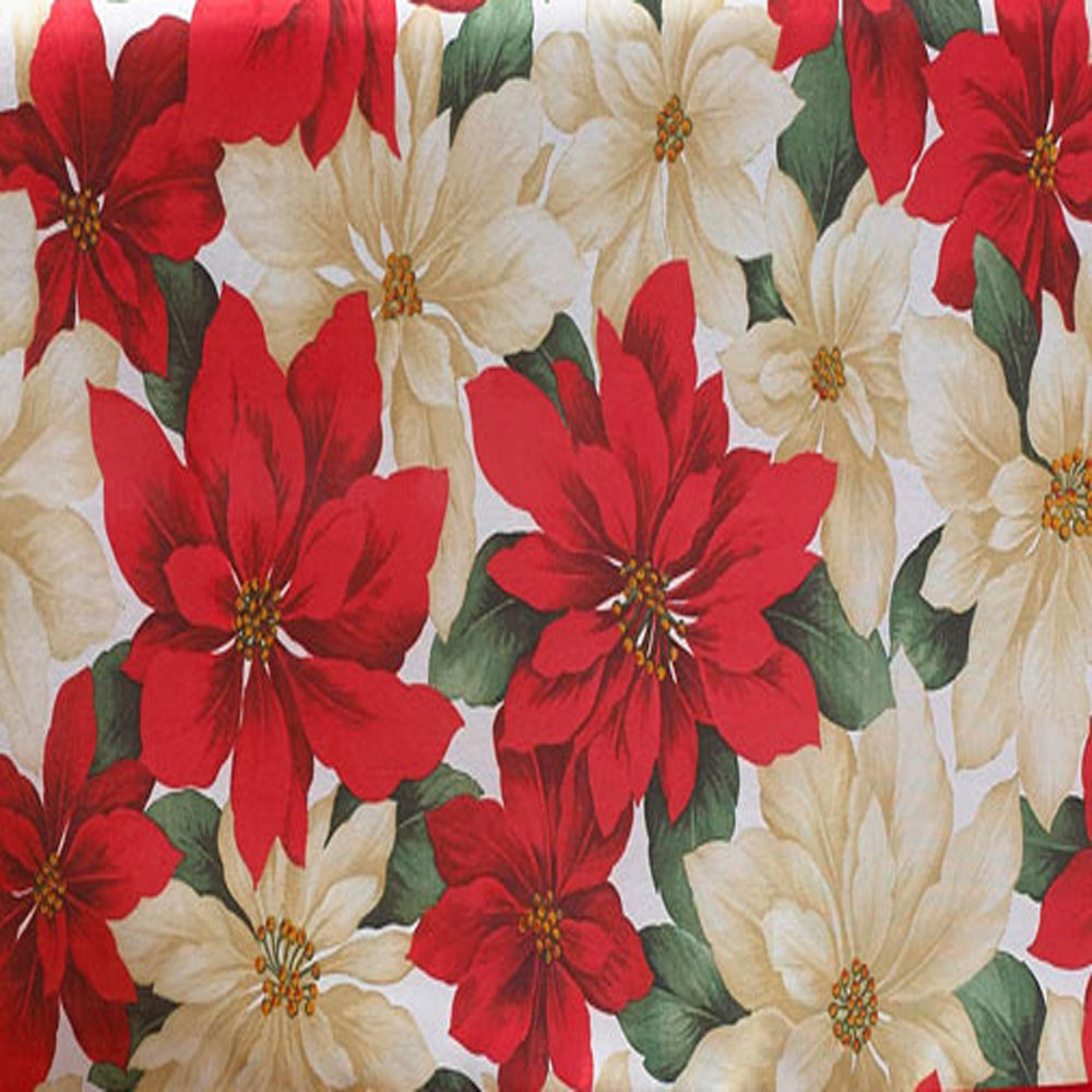 Closeup of Multi Euro Seasonal Floral Fabric Tablecloth fabric