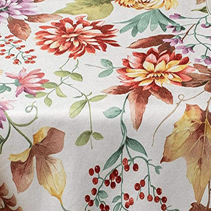 Fall Blossoms Fabric Tablecloth