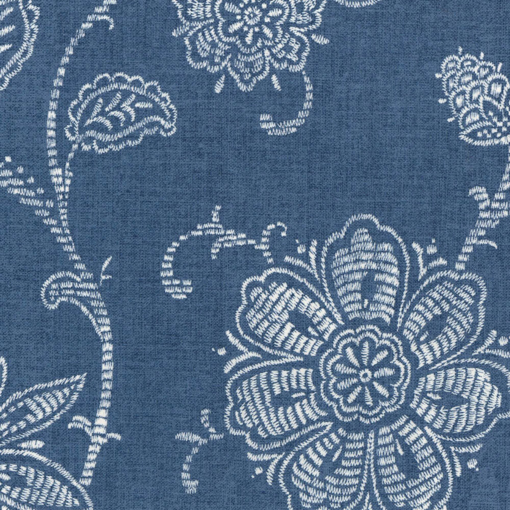 close up shot of denim Felicity Grommet Top Panel fabric