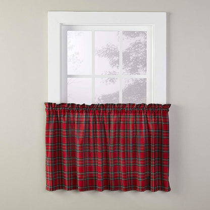 Fireside Plaid Kitchen Tiers and Valance