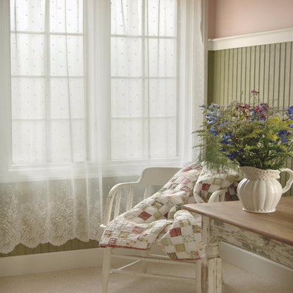 Floret Lace Curtain and Valance