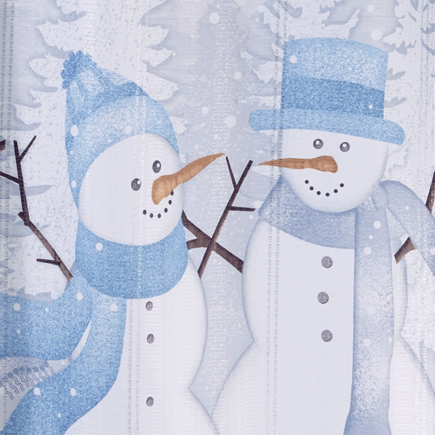 Frosty Friends Fabric Shower Curtain