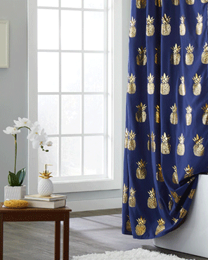 Gilded Fabric Shower Curtain