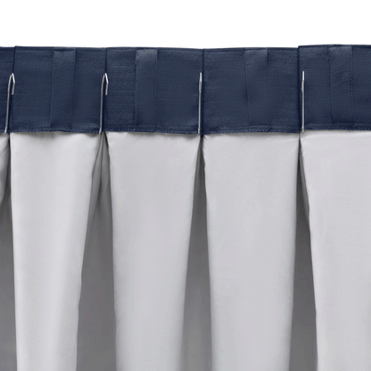 Grasscloth Lined 2/way Pinch Pleat Pair w/Back Tabs