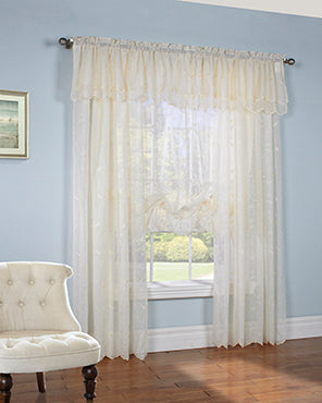 Hathaway Sheer Embroidered Panel and Valance