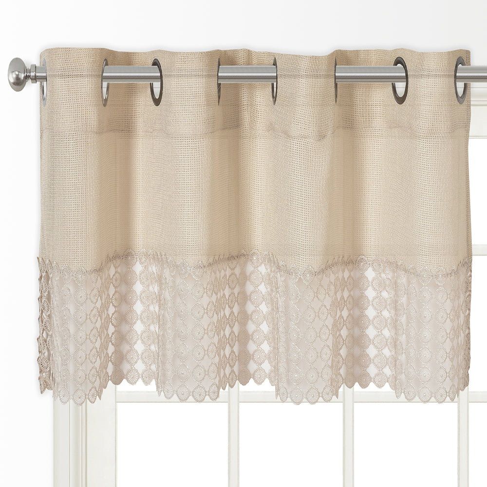 Hayden Grommet Top Panel and Valance with Macrame Bands