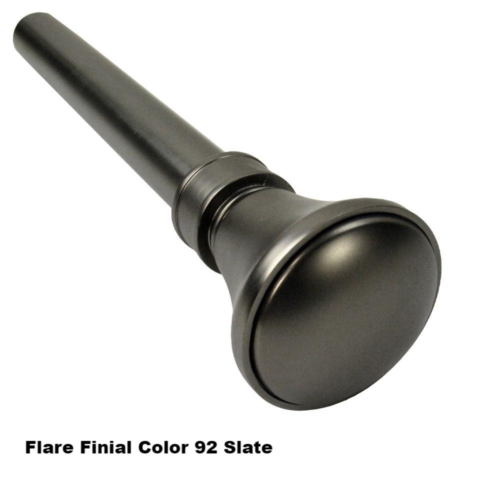 Lexington 1 inch Flare Finial Rod Set