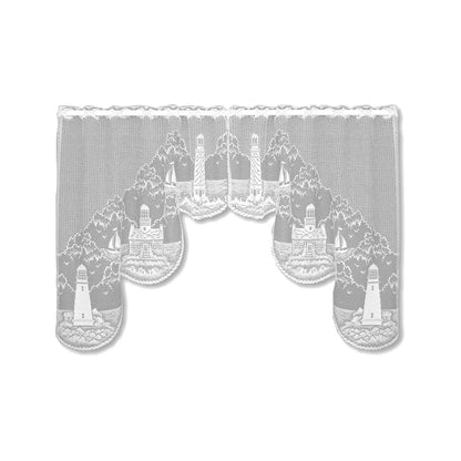 Lighthouse Kitchen Tier, Swags and Valance