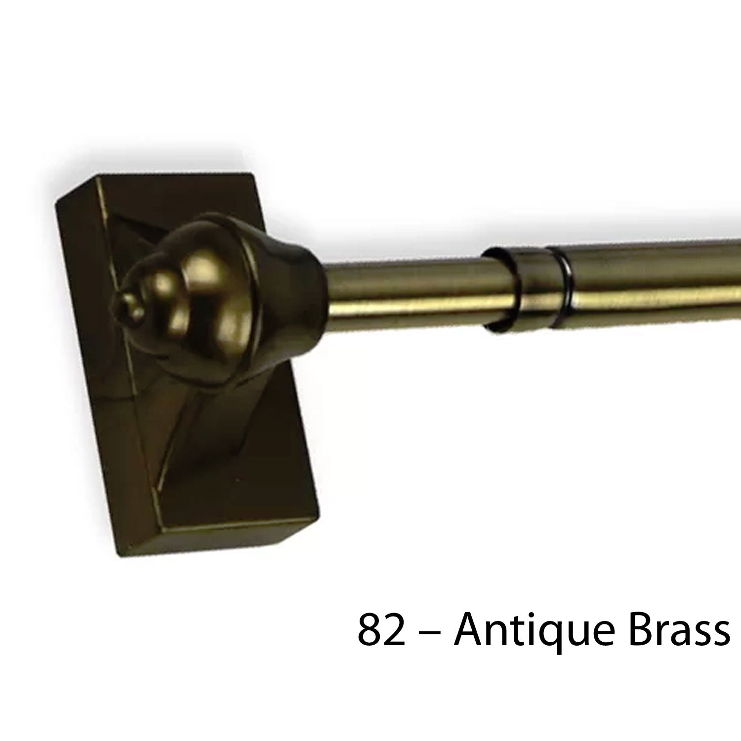 82 Antique Brass Adjustable MagneRod Cafe Curtain Rod