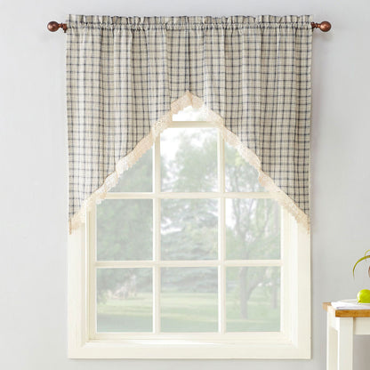 No. 918 Maisie Plaid Kitchen Curtain Tier Pair, Swag Pair and Valance