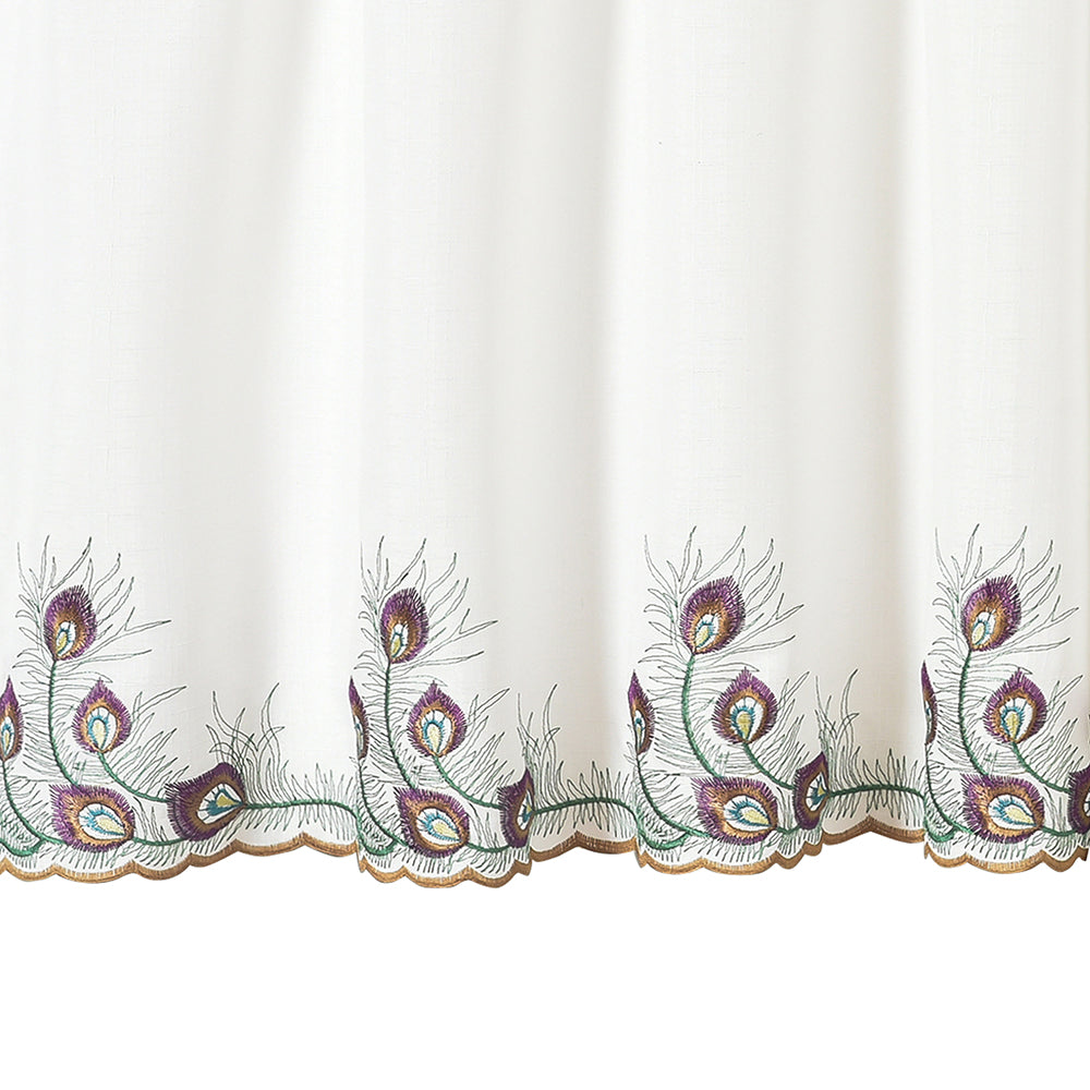 Peacock Kitchen Tier, Valance and Swags