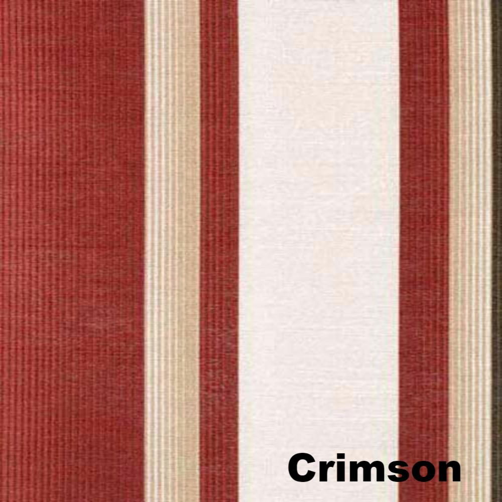Closeup of Crimson Serene Striped Grommet Top Panels fabric