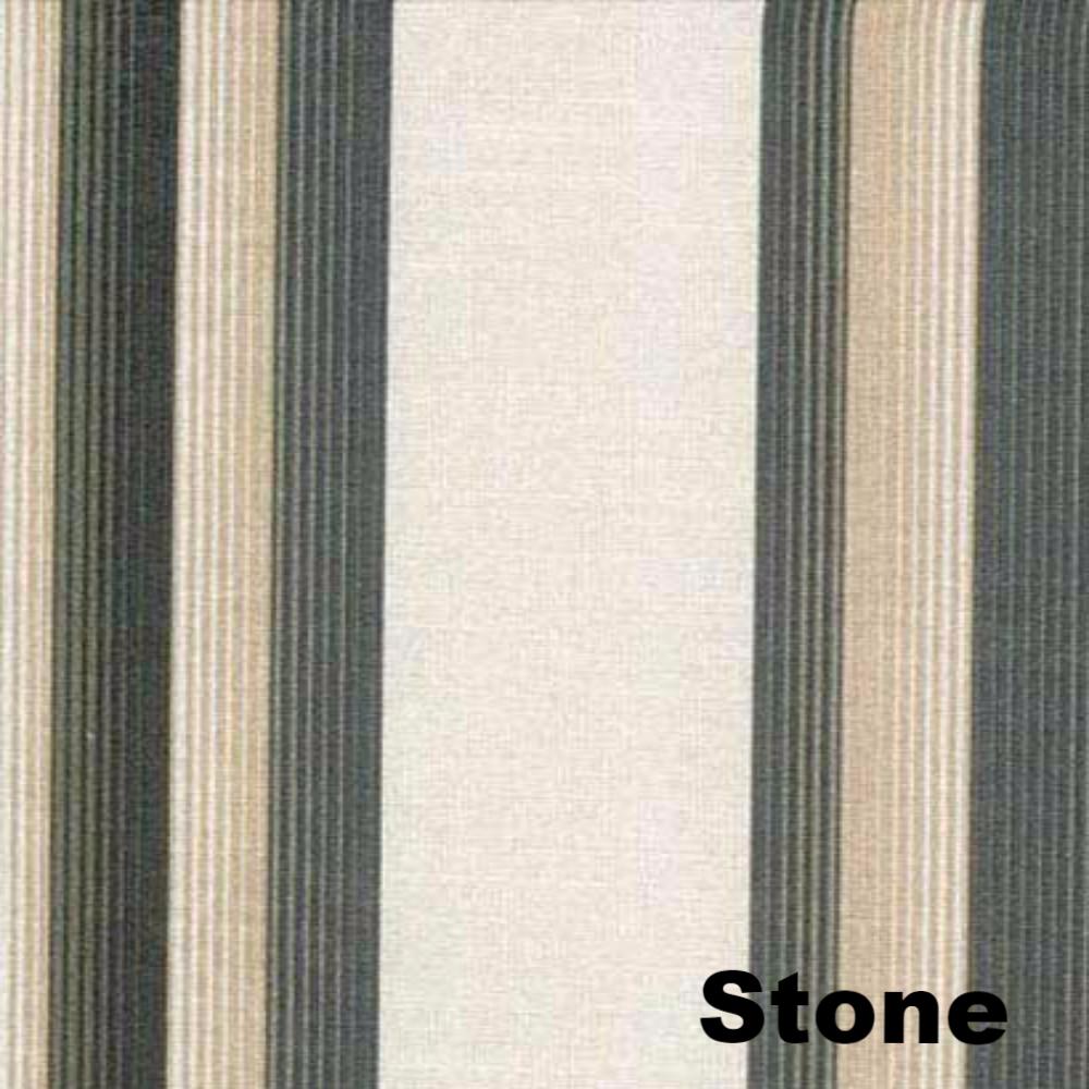 Closeup of Stone Serene Striped Grommet Top Panels fabric