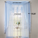 Voile Extra Long Sheer Curtains Panels and Scarf/ H.C. International ...