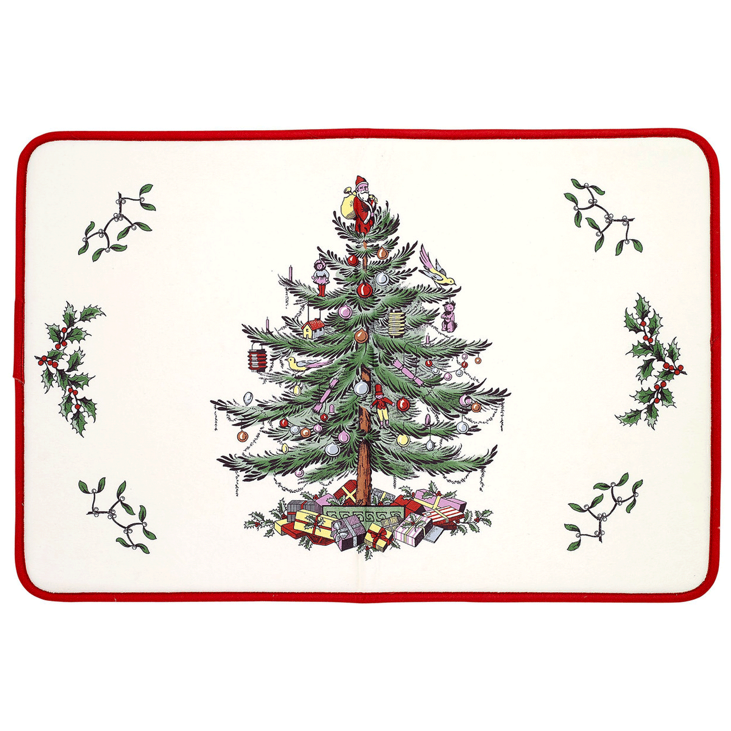 Spode Christmas Tree Fabric Shower Curtain and Bath Accessories
