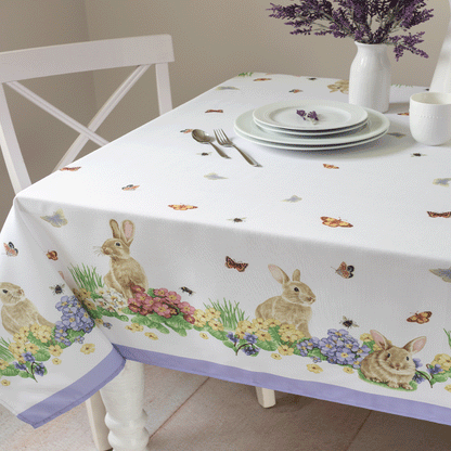 Springtime Magic Indoor/Outdoor Spill Proof Tablecloth