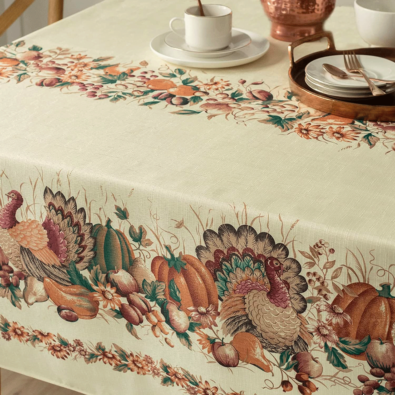 Thanksgiving Printed Fabric Tablecloth – CurtainShop.com