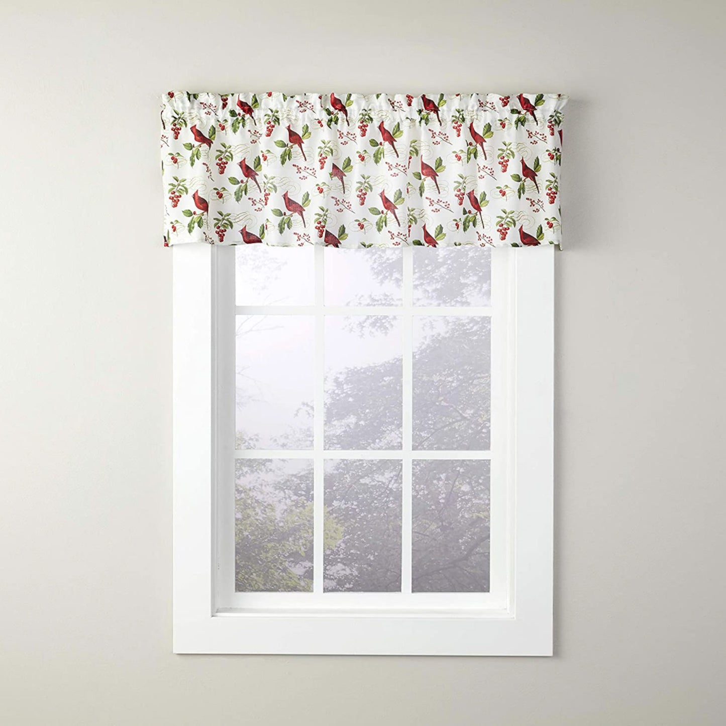 Cardinals & Berries Kitchen Tiers, Valance and Swag
