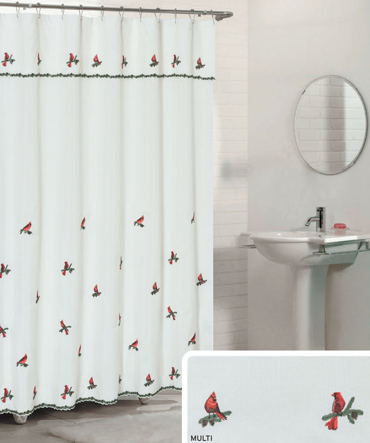 Cardinals Fabric Shower Curtain