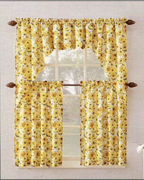 Sunshine Kitchen Tiers, Valance and Swags